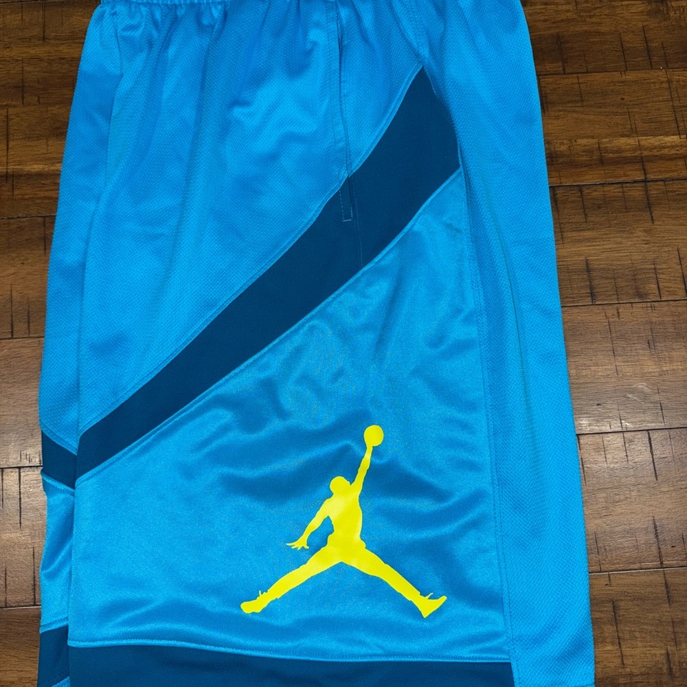 Blue and Yellow Athletic Shorts